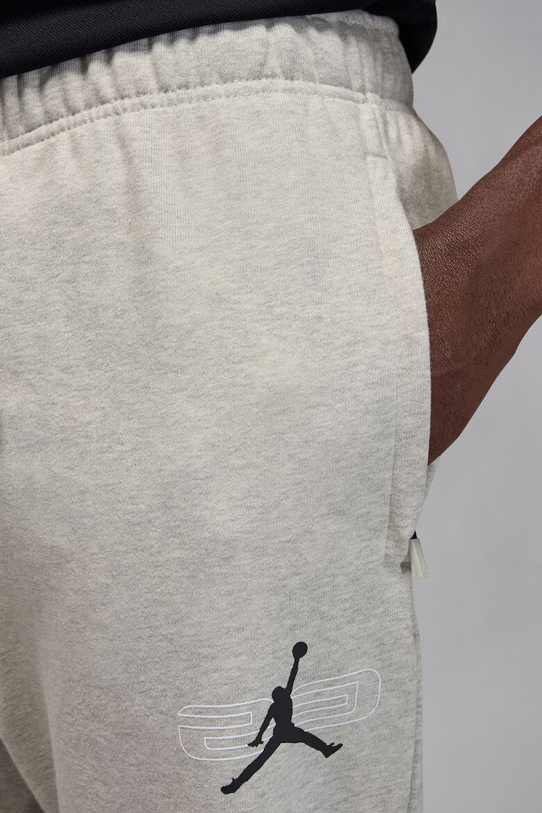 Nike Спортен панталон с връзки Светлосив меланж