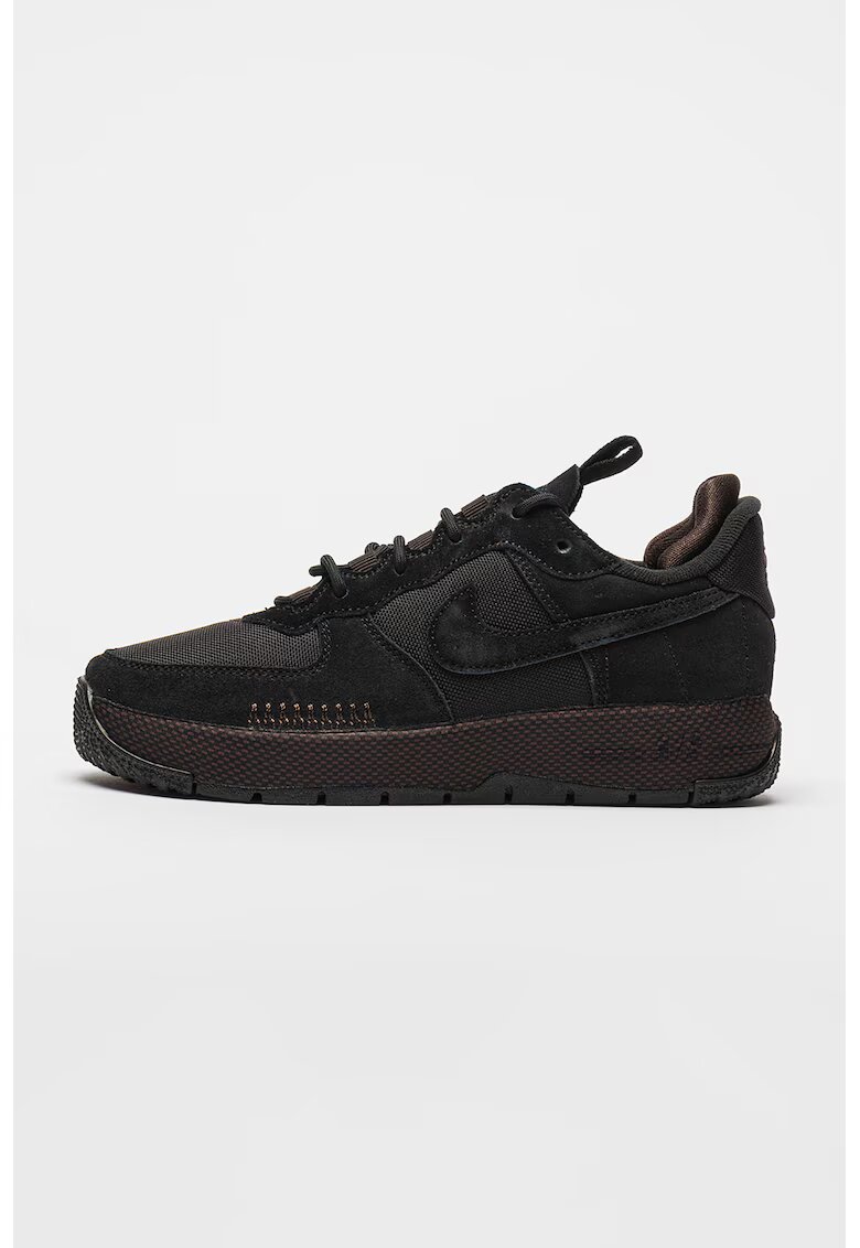 Nike Спортни обувки Air Force 1 Wild с кожа - Бял/Мръснобял