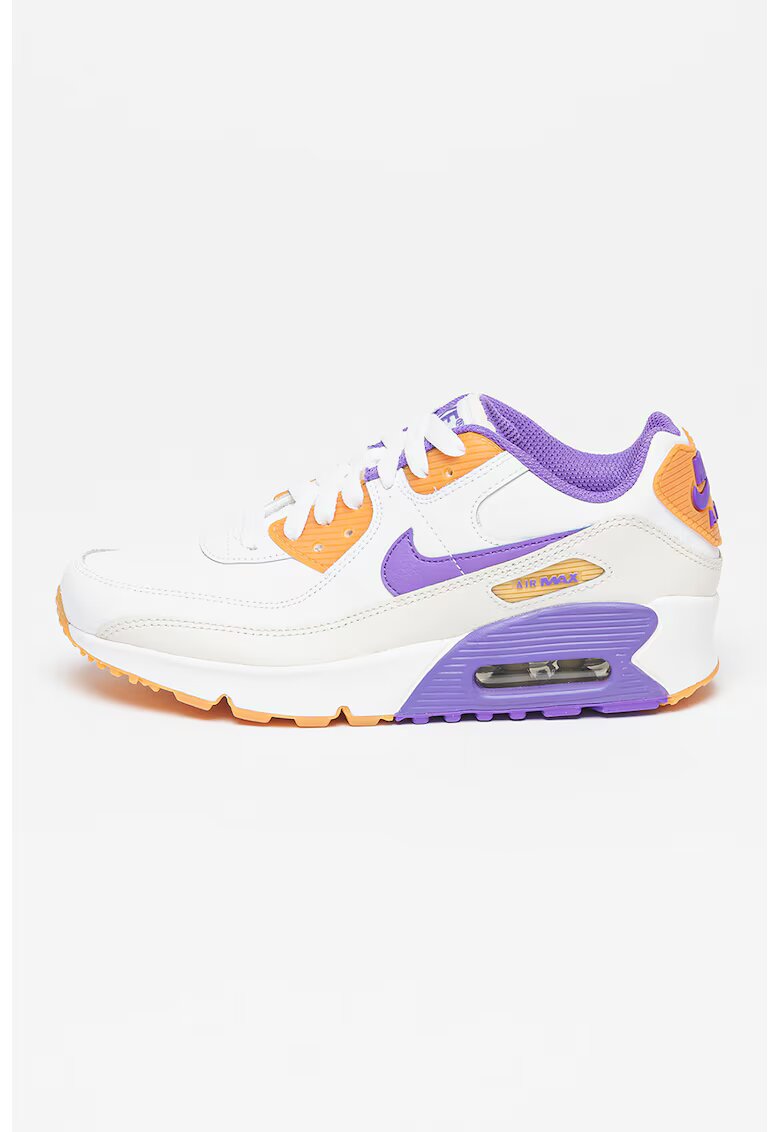 Nike Спортни обувки Air Max 90 с кожа - Бял/Аметист
