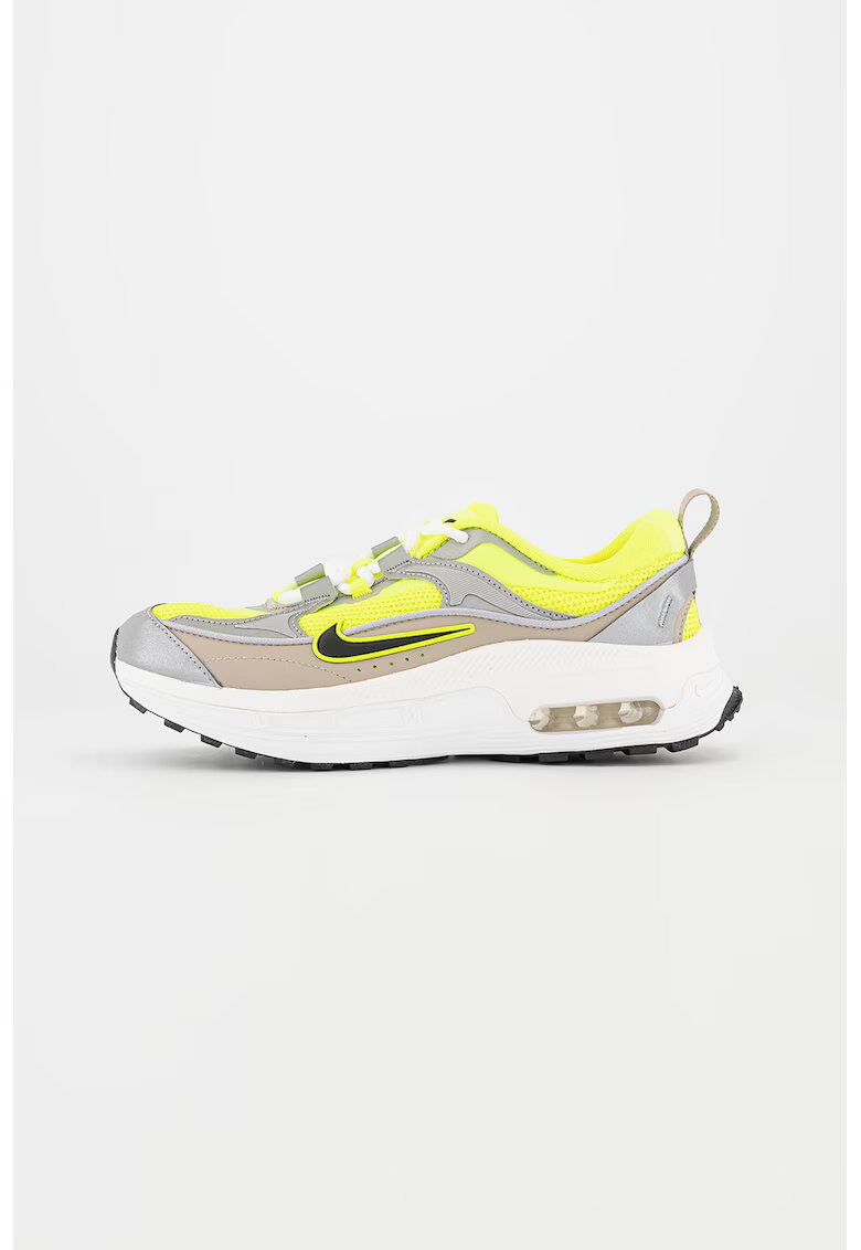 Nike Спортни обувки Air Max Bliss с еко кожа - Сив/Неоново зелено