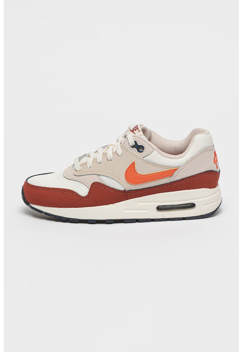 Nike Спортни обувки Air Max от набук с контрасти - Бял/Тъмночервен/Светло бежово
