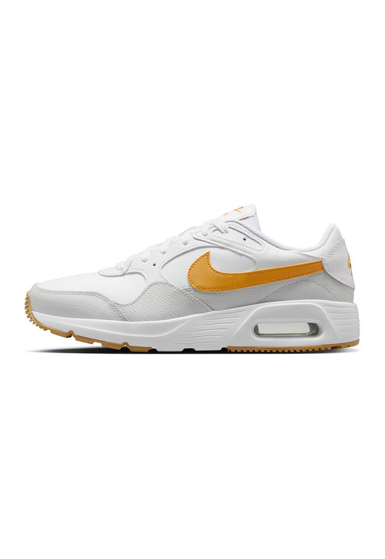 Nike Спортни обувки Air Max с кожа - Бял/Светло сив/Оранжев