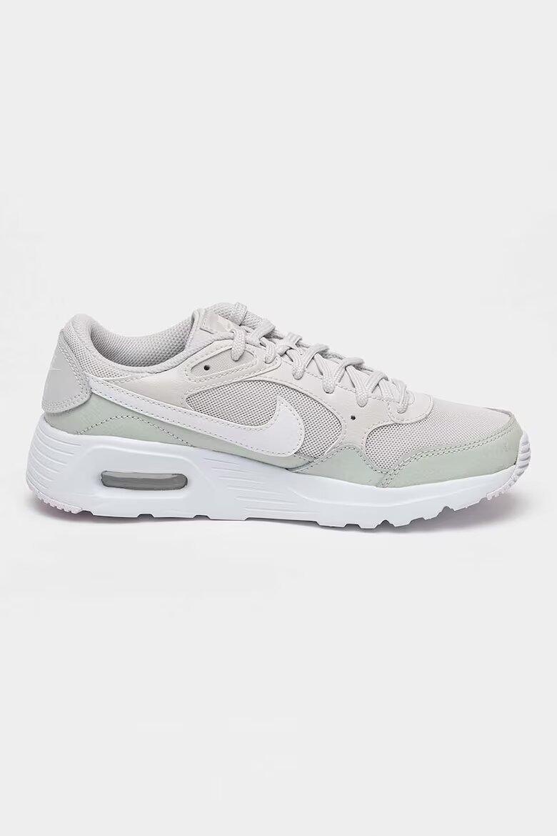Nike Спортни обувки Air Max SC с кожа Пепеляво сиво/Бял/Светло бежово