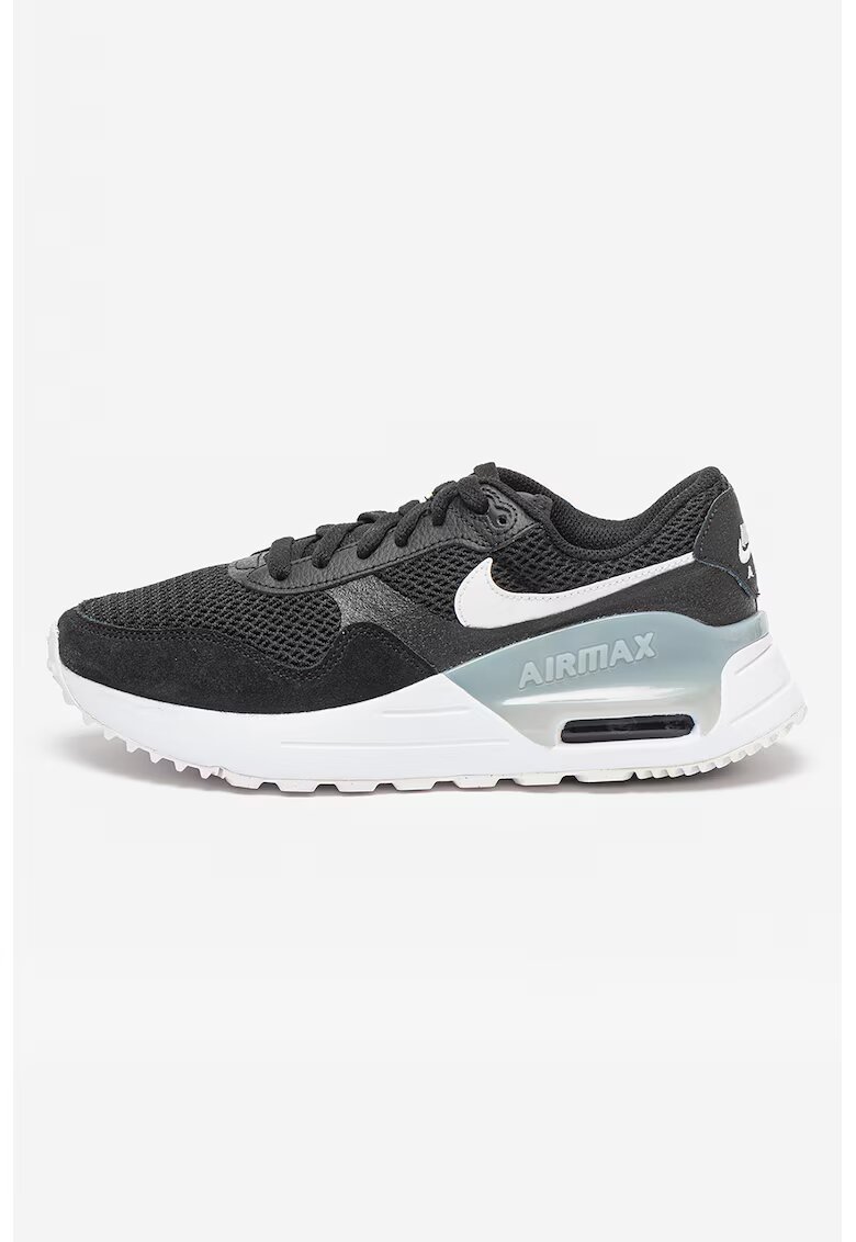 Nike Спортни обувки Air Max System с мрежести зони и велур - Пастелнорозов/Прашно розово