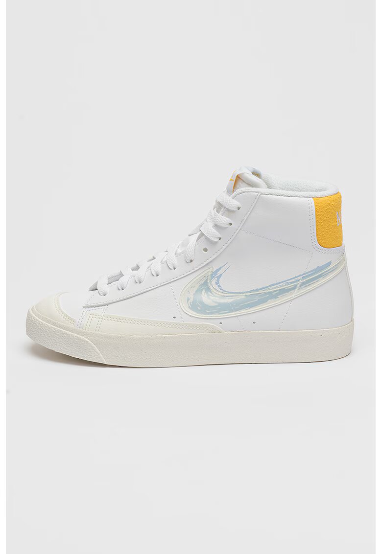 Nike Спортни обувки Blazer Mid '77 от еко кожа - Бял/Жълт