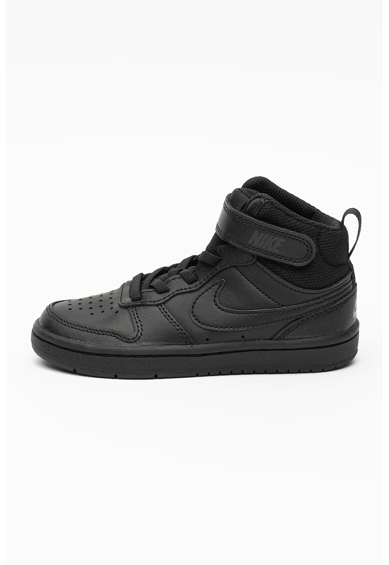 Nike Спортни обувки Court Borough 2 с кожа и текстил - Черен