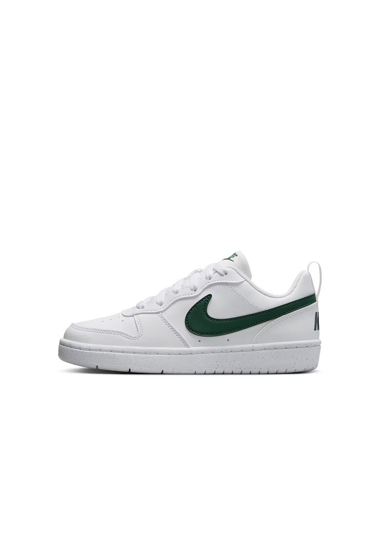 Nike Спортни обувки Court Borough от еко кожа - Бял/Аква зелено