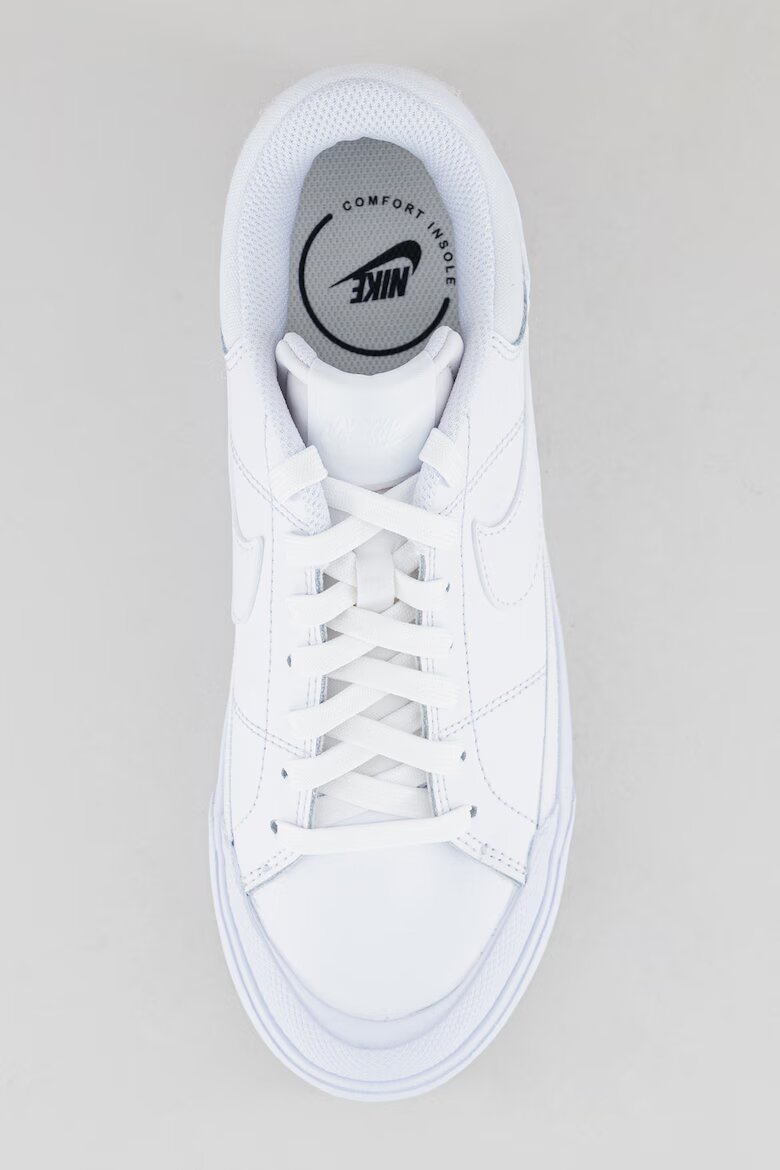 Nike Спортни обувки Court Legacy от кожа и еко кожа Мръснобял