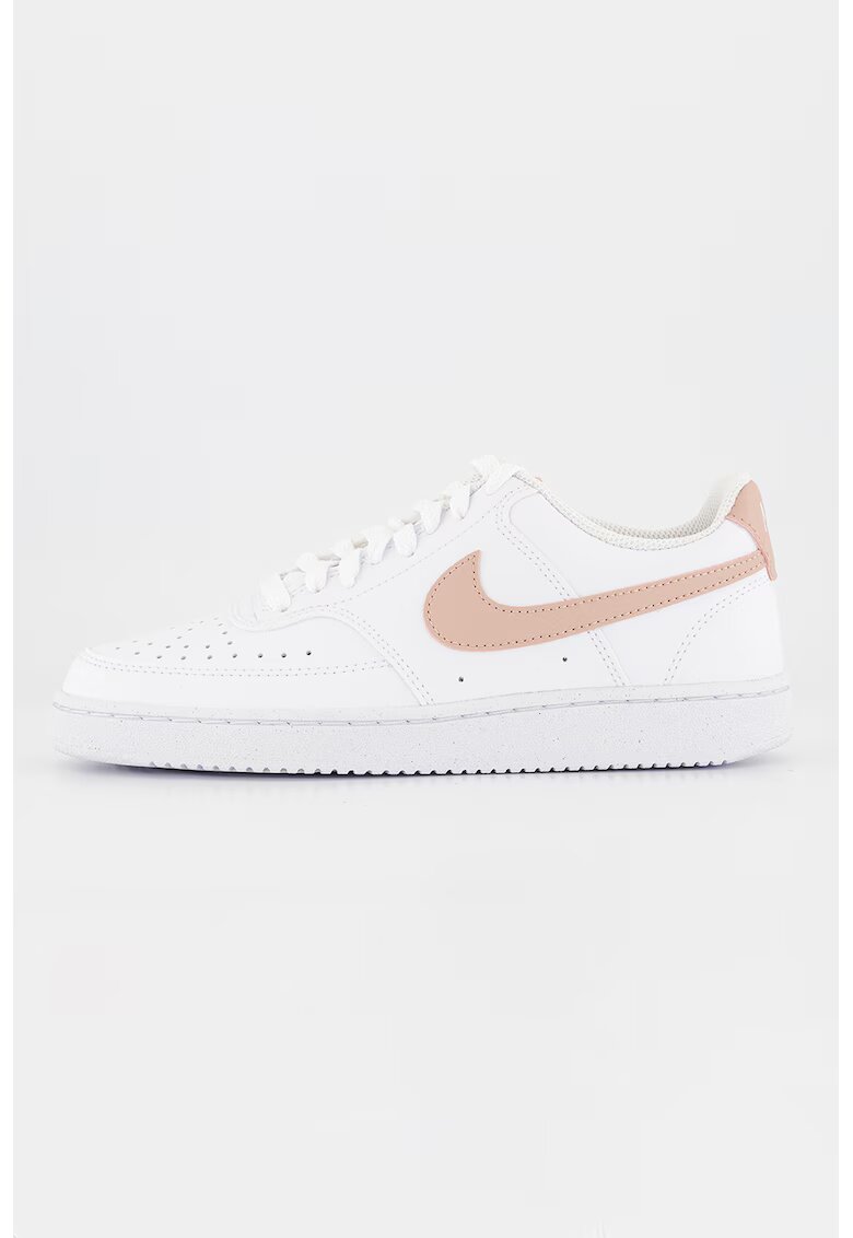 Nike Спортни обувки Court Vision Low Next Nature от еко кожа - Бял/Розово