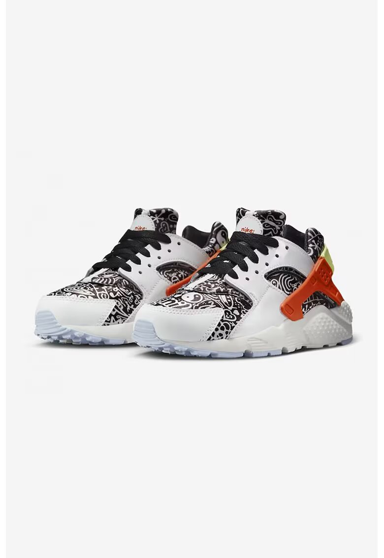 Nike Спортни обувки Huarache с принт - Бял/Черен/Оранжев