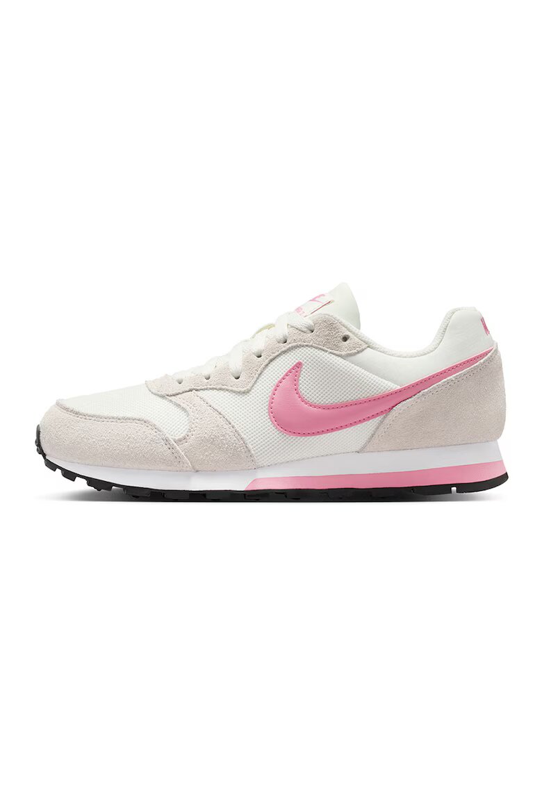 Nike Спортни обувки MD Runner 2 с велур - Бял/Слонова кост/Пастелнорозов