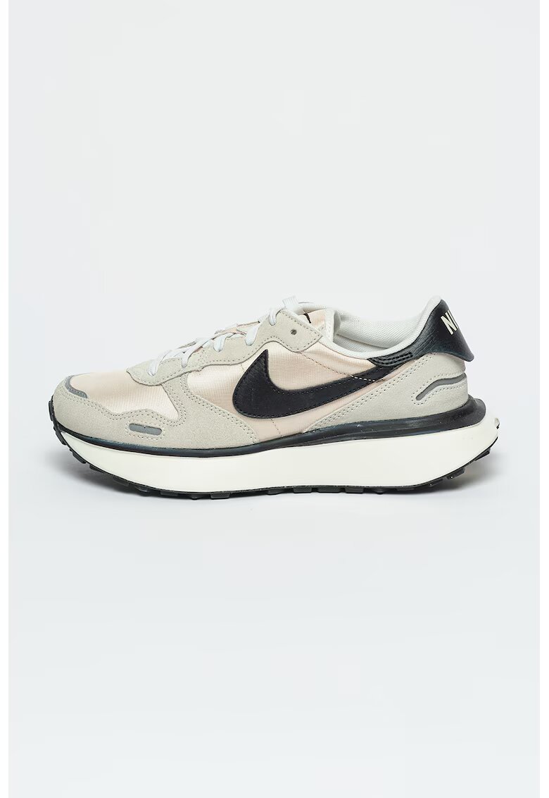 Nike Спортни обувки Phoenix Waffle с велур - Черен/Бежов/Мръснобял