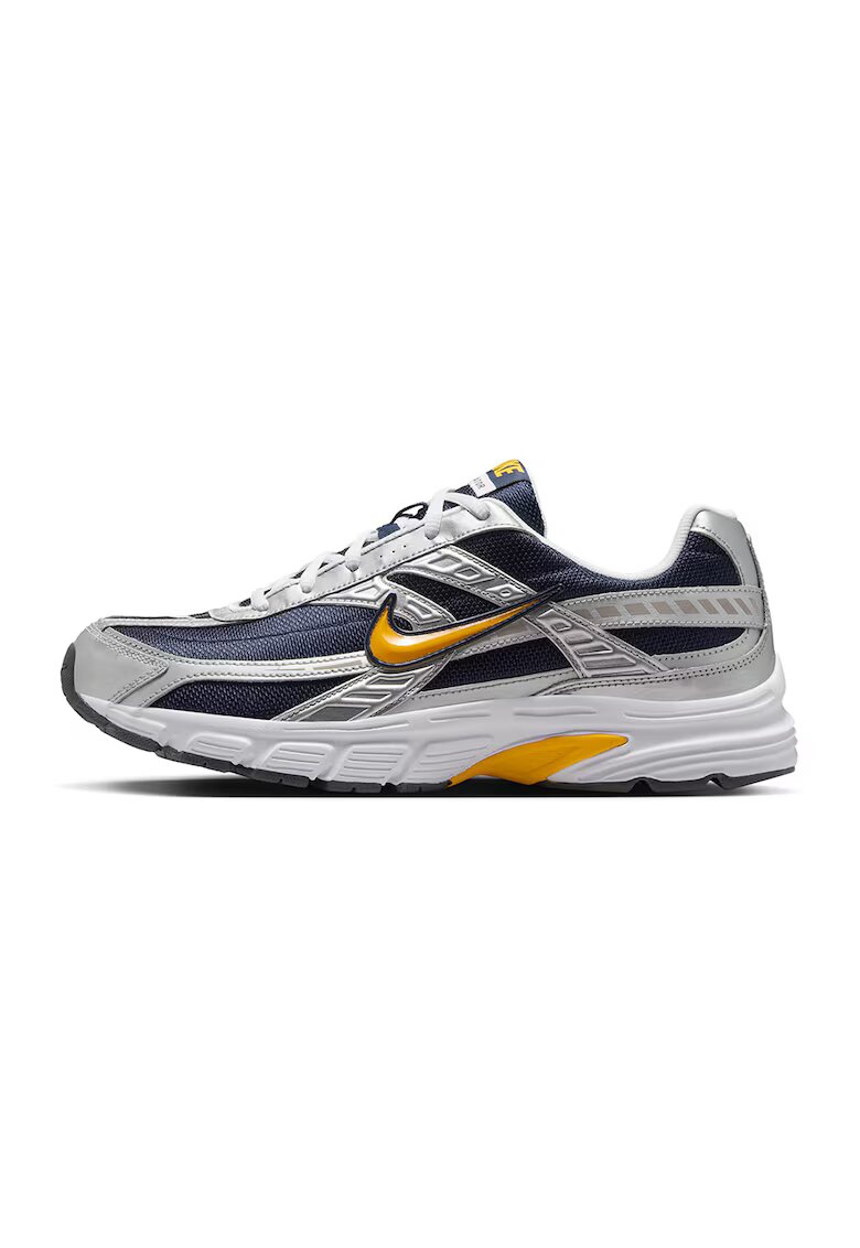 Nike Спортни обувки с нисък профил и кожа - Светло сив/Тъмносин