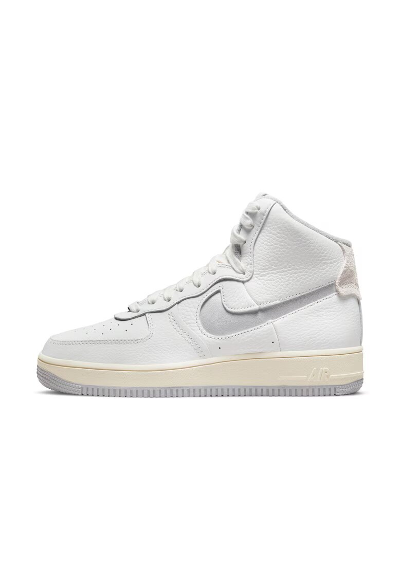 Nike Спортни обувки - W AF1 Sculpt White Silver - Естествена кожа - Бяло