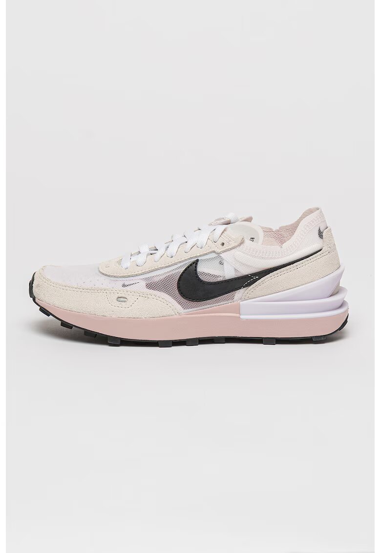 Nike Спортни обувки Waffle One с велур - Светло сив/Лилав