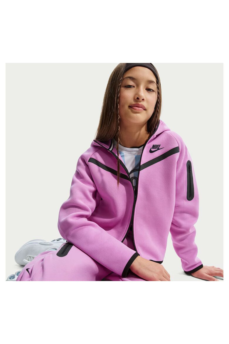 Nike Суичър G Nsw Tch Flc Hd Fz Ls - Pd HV8695503