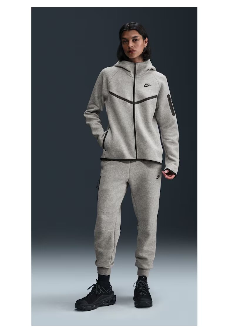 Nike Суичър с цип W Nsw Tch Flc Wr Fz Hdy 2 - Сив