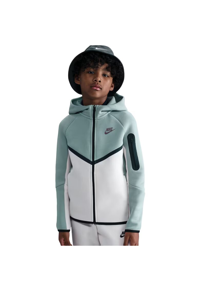 Nike Суичър Tech Fleece FZ - PD 50366 - Бял/Зелен