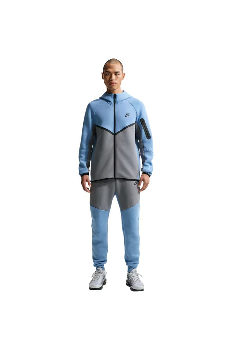 Nike Суичър Tech Fleece Windrunner FZ 55770 Сив/Син