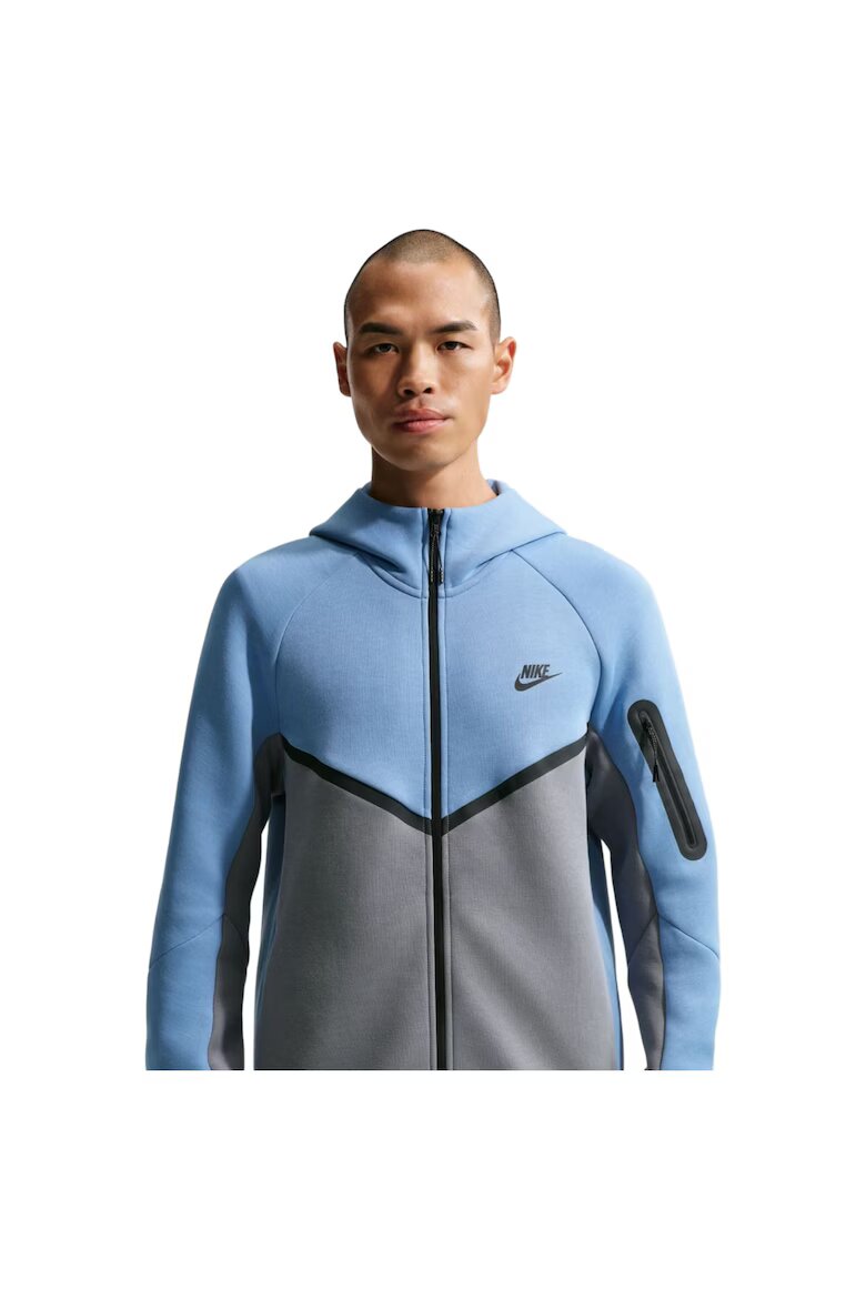 Nike Суичър Tech Fleece Windrunner FZ 55770 Сив/Син