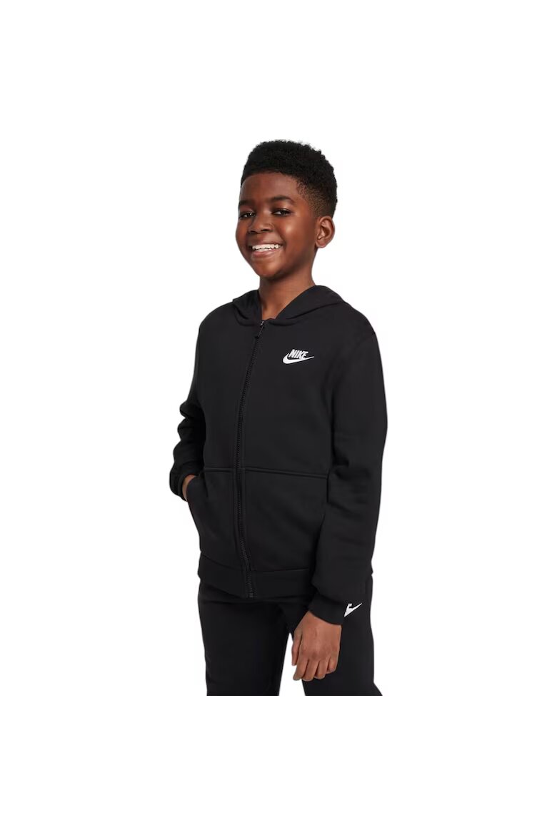 Nike Суитшърт Club FT Hd Fz Ls Lbr 41859 Черен
