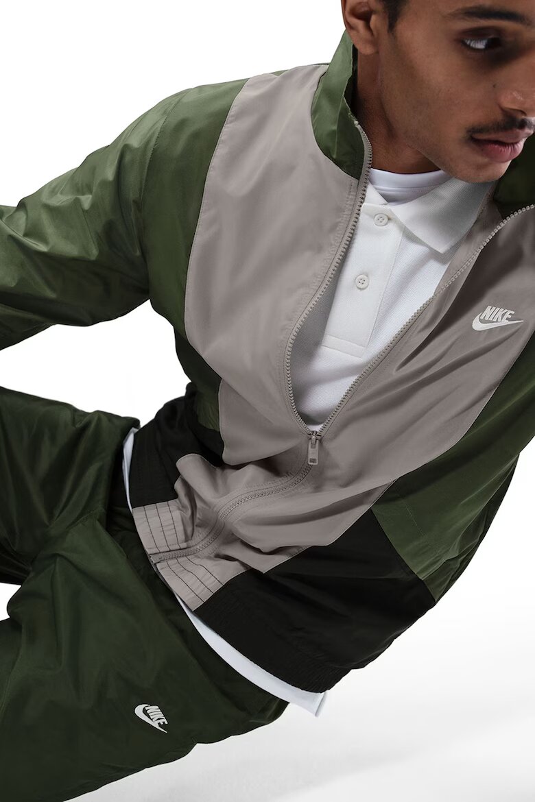 Nike Свободен спортен екип Club с джобове Светло сив/Маслинено зелено
