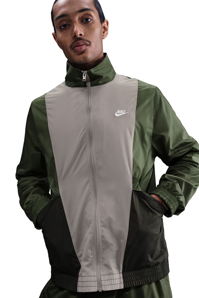 Nike Свободен спортен екип Club с джобове Светло сив/Маслинено зелено