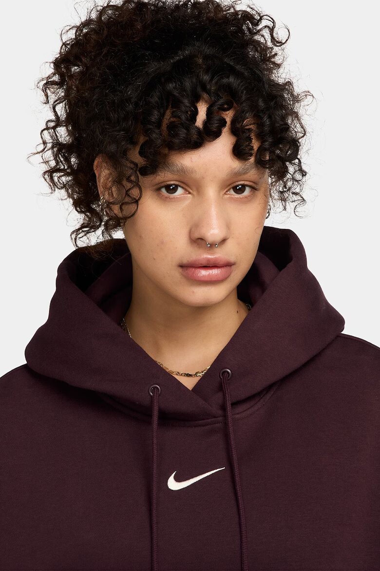 Nike Свободно худи Phoenix с джоб кенгуру Коняк кафяв