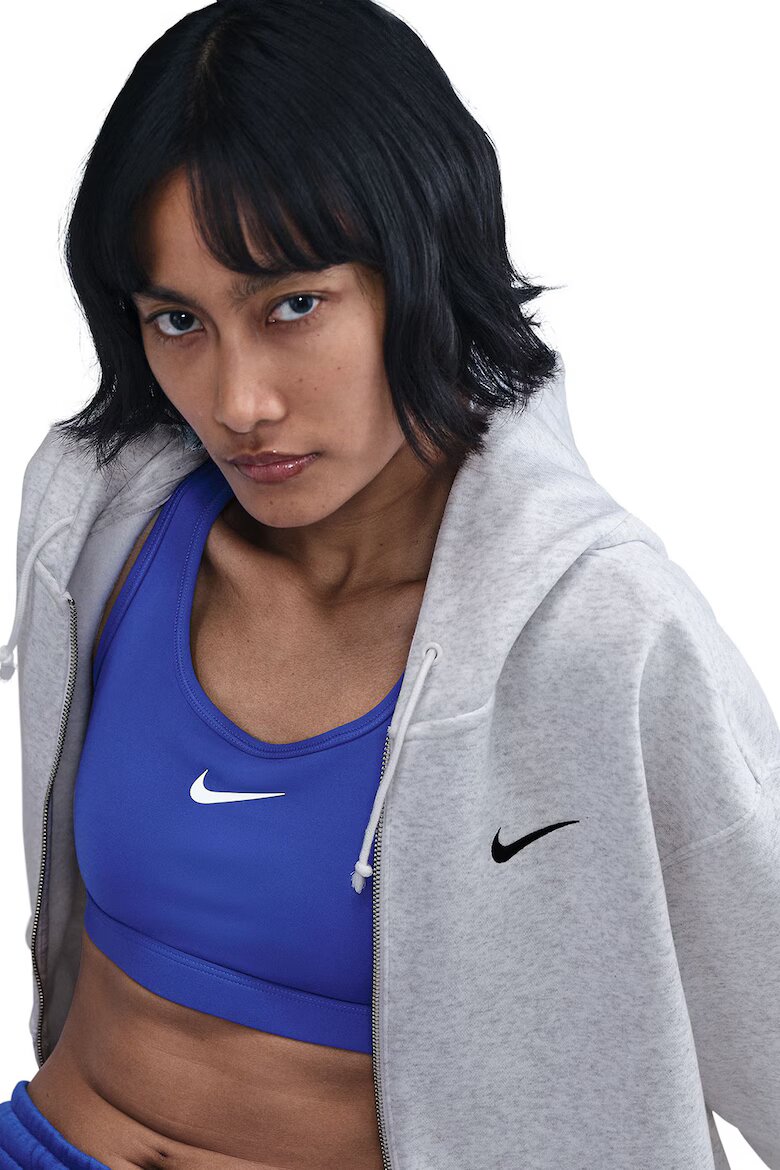 Nike Свободно худи Phoenix с цип Светлосив меланж