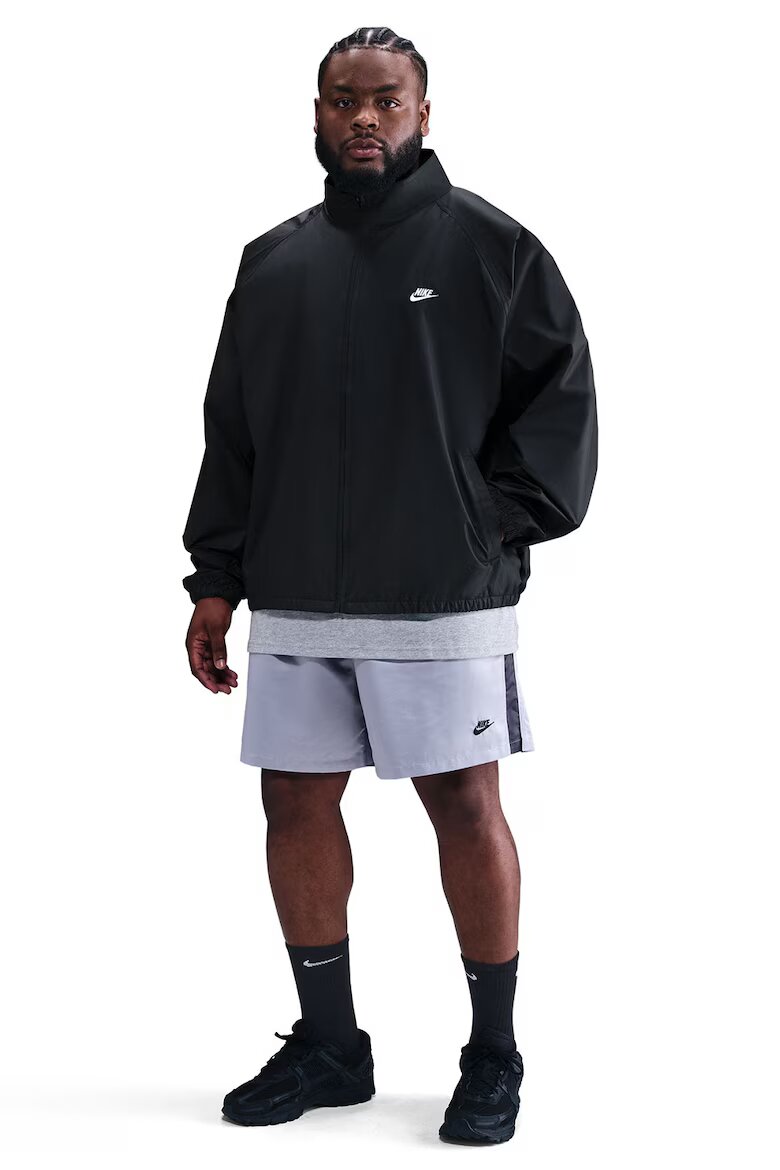 Nike Свободно яке с реглан ръкави Бял/Черен