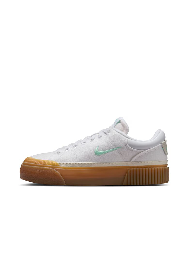 Nike Текстилни кецове Court Legancy с лого - Мръснобял/Ментово зелено