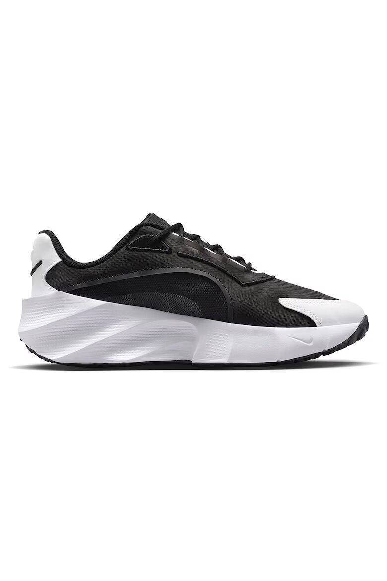 Nike Текстилни спортни обувки Aura Edge с еко кожа Черен