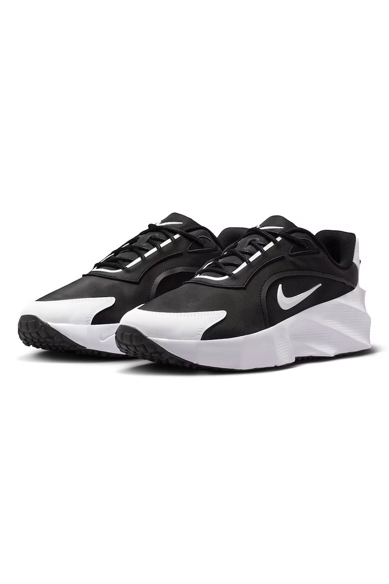 Nike Текстилни спортни обувки Aura Edge с еко кожа Черен