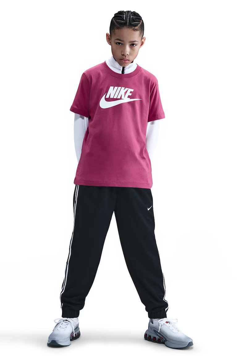 Nike Тениска Futura с овално деколте и лого Червен/Бял