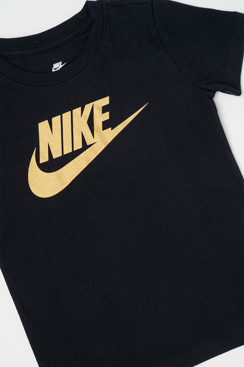 Nike Тениска Futura с овално деколте и лого Златист/Черен