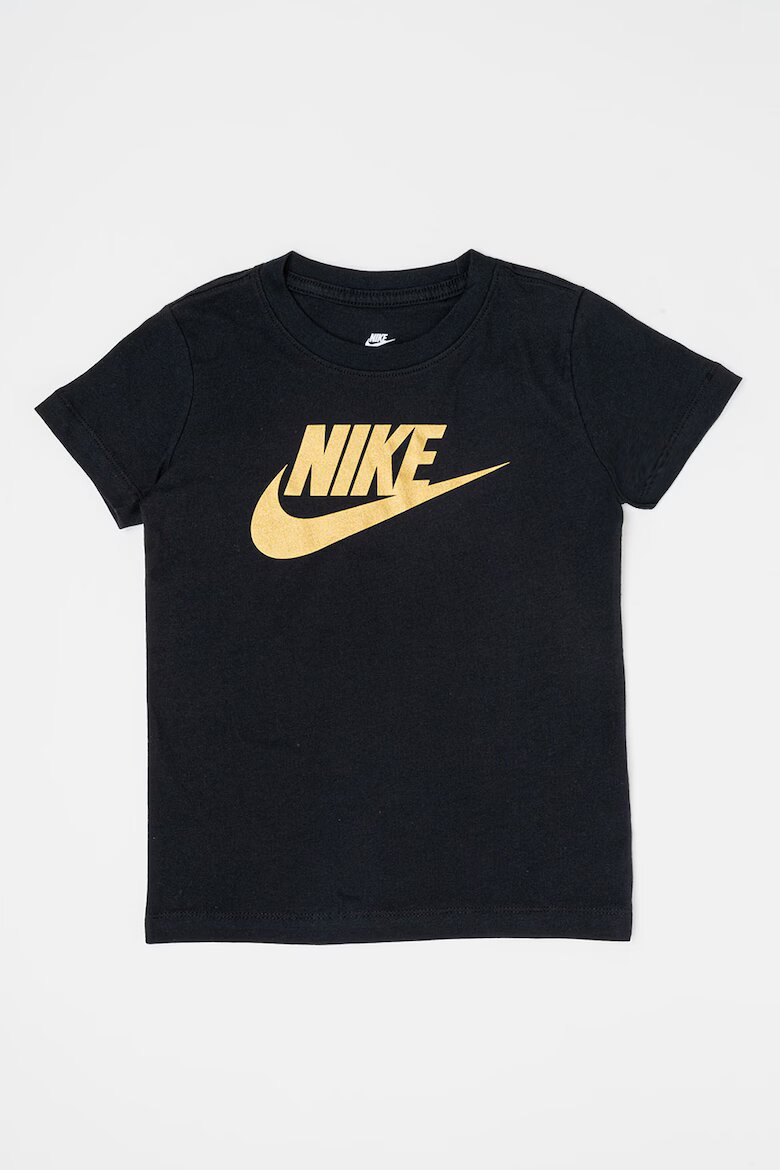 Nike Тениска Futura с овално деколте и лого Златист/Черен