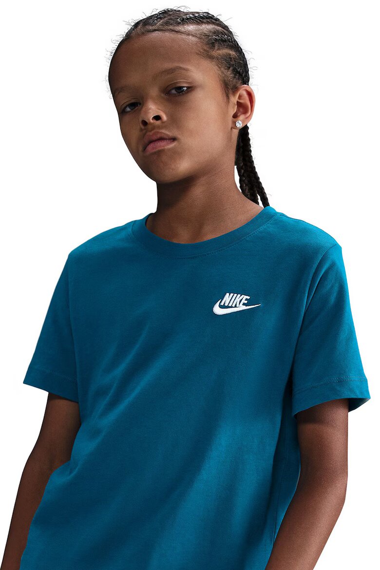 Nike Тениска Futura с овално деколте Петролно синьо