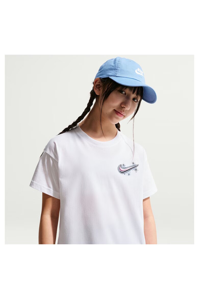 Nike Тениска G Nsw Tee Boy Airbrush IR5190100 Детска Бяла XL