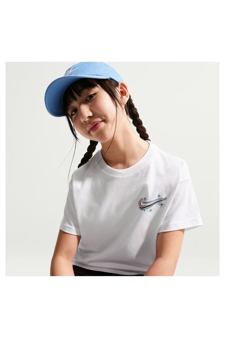 Nike Тениска G Nsw Tee Boy Airbrush IR5190100 Детска Бяла XL