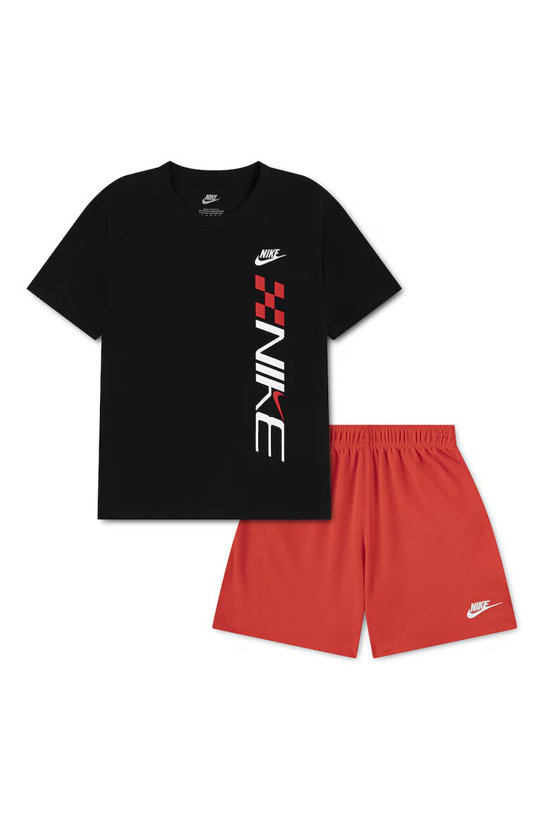 Nike Тениска и къс панталон - 2 части Червен/Черен/Бял