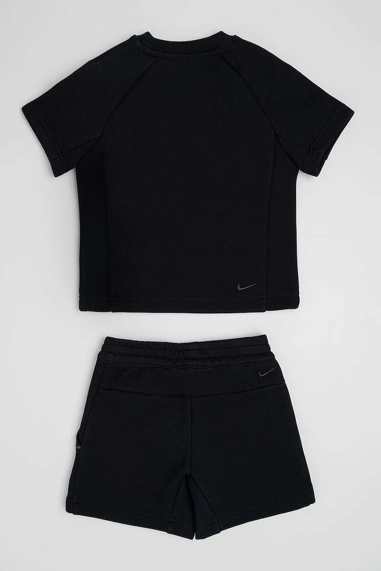 Nike Тениска и шорти с памук с лого Черен