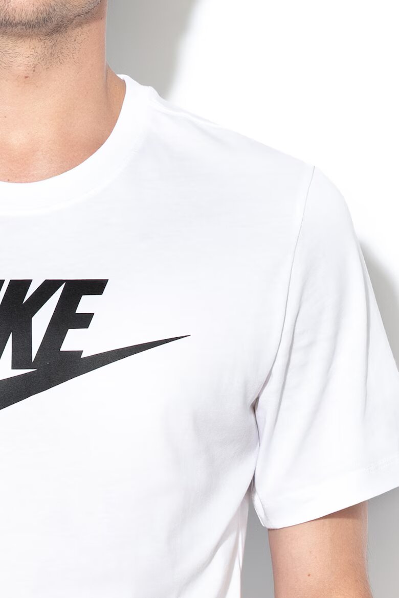 Nike Тениска Icon Futura с лого Бял/Черен