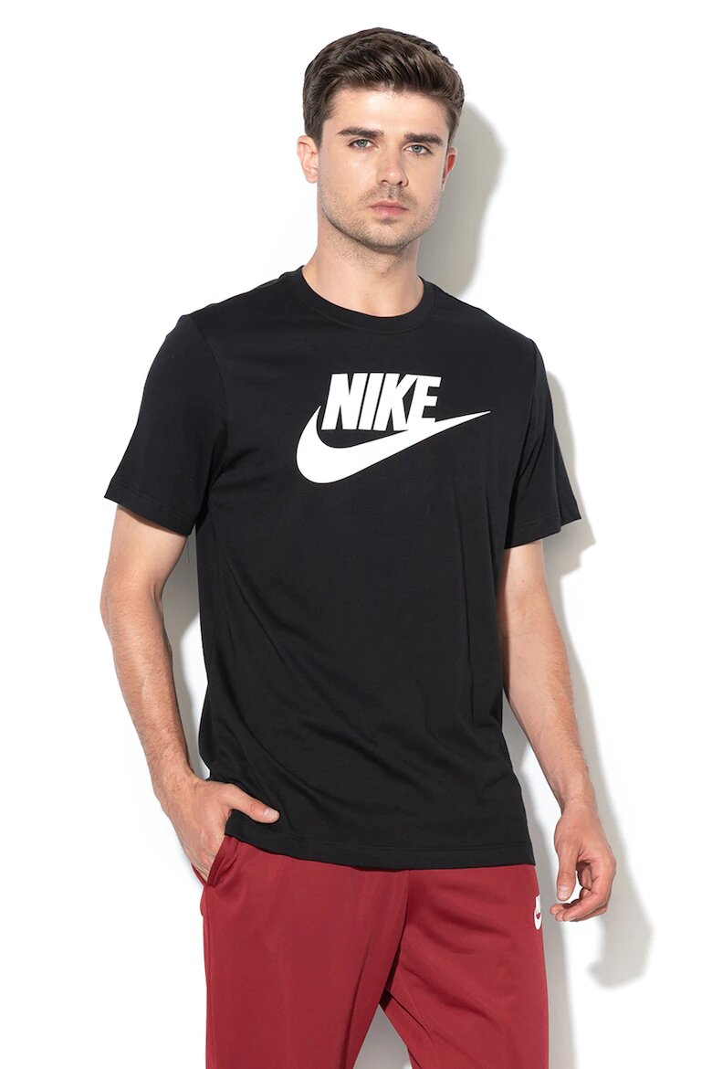 Nike Тениска Icon Futura с лого Черен/Бял