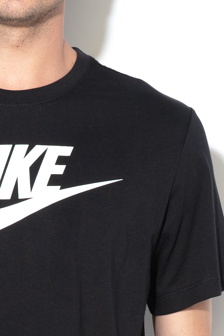 Nike Тениска Icon Futura с лого Черен/Бял