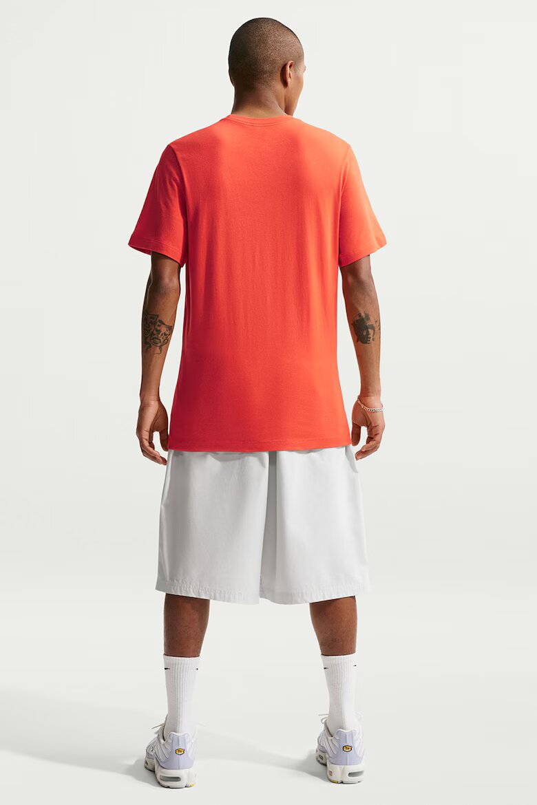 Nike Тениска Icon Futura с лого Мандарина/Мръснобял