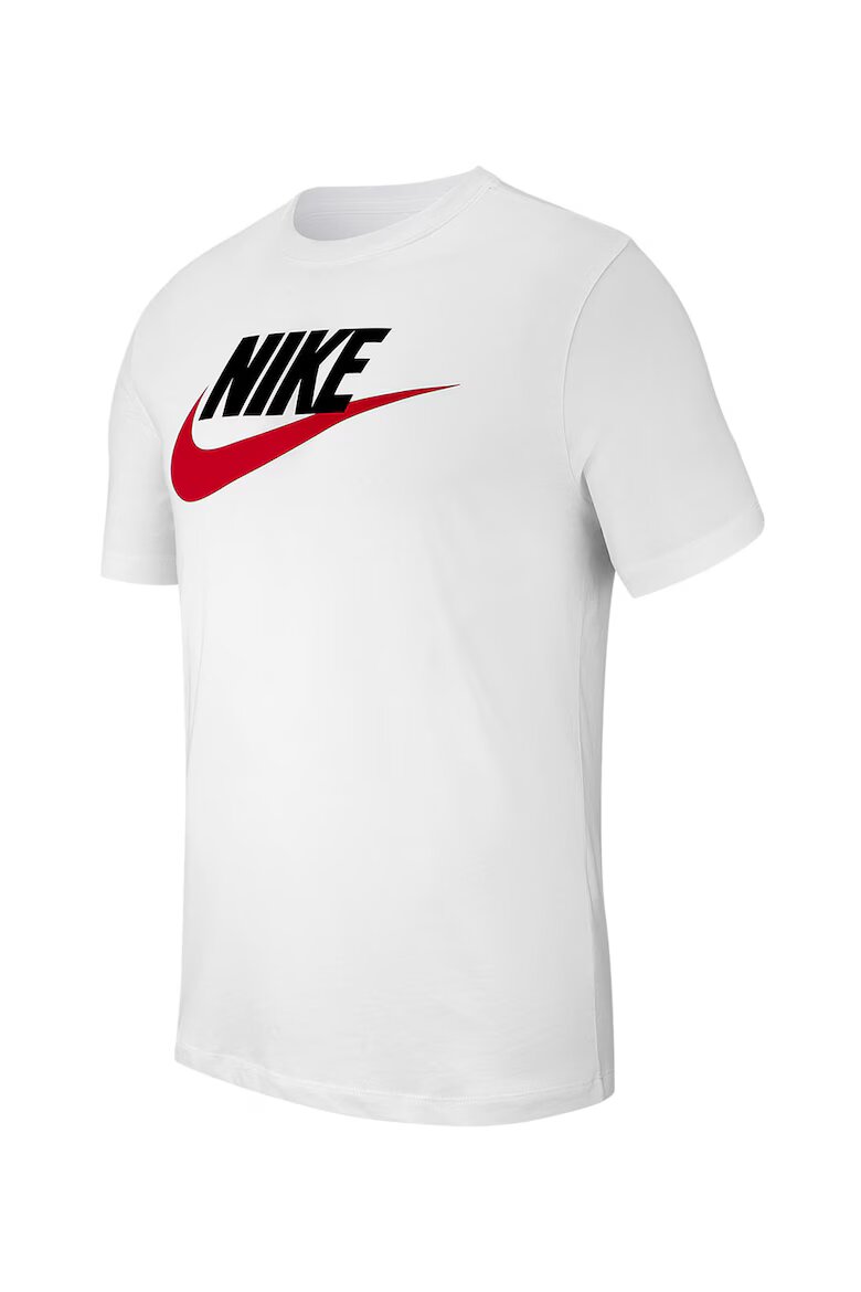 Nike Тениска Icon Futura с лого Тъмночервен/Избеляло черно/Бял