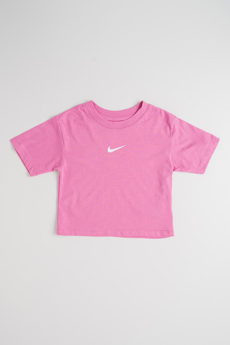Nike Тениска с лого Бял/Пастелнорозов