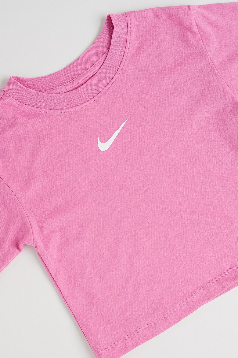 Nike Тениска с лого Бял/Пастелнорозов