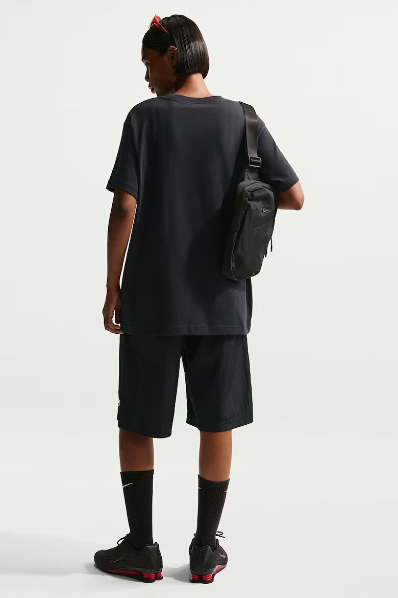 Nike Тениска с лого Черен/Бял
