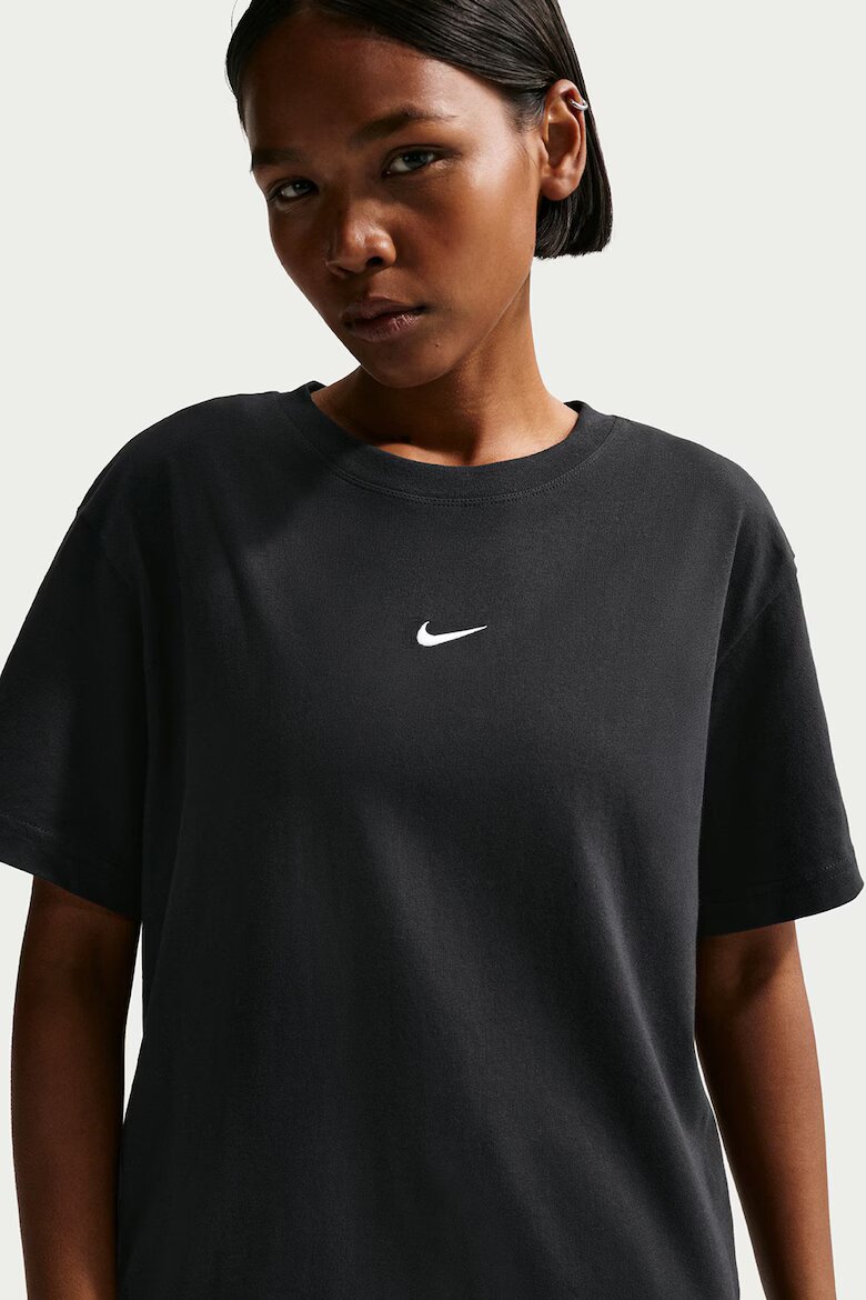 Nike Тениска с лого Черен/Бял